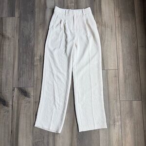 Elegant White Wide-Leg Pants